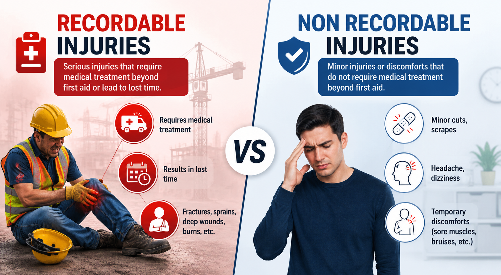 Recordable & Non-Recordable injuries